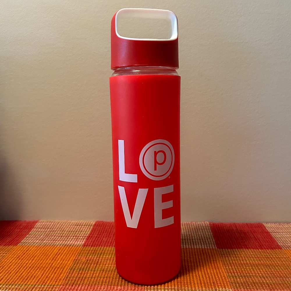 Pure Barre Water Bottle - Glass/Silicone w/ Pure Barre Love